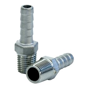 Tigress Stainless Steel Pipe To Hose Adapter - 1/4" Ips