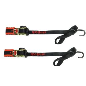 Rod Saver Mini Retractable Tie Down W/Soft Hook - 50" - Pair