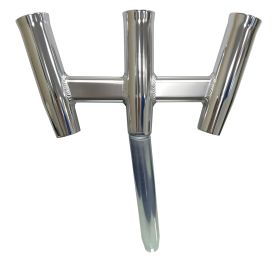 Tigress Gs Trident Rod Holder (Option: Bent Butt  Polished Aluminum)
