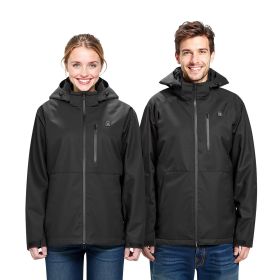 Heated Jacket for Men with 7.4V Battery, Soft Shell Electric Heating Coat (Clothing Size: XXXL Size, Clothing Style: Men's Style)